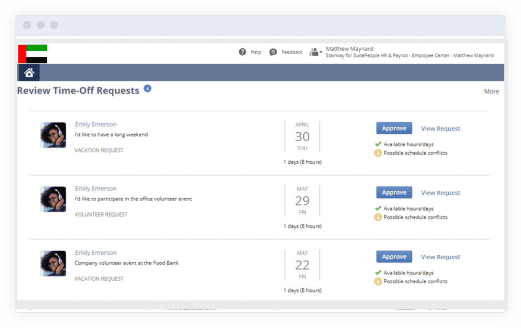 netsuite payroll automation time-off request