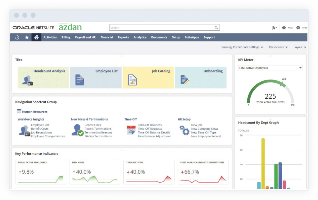 netsuite payroll automation dashboard