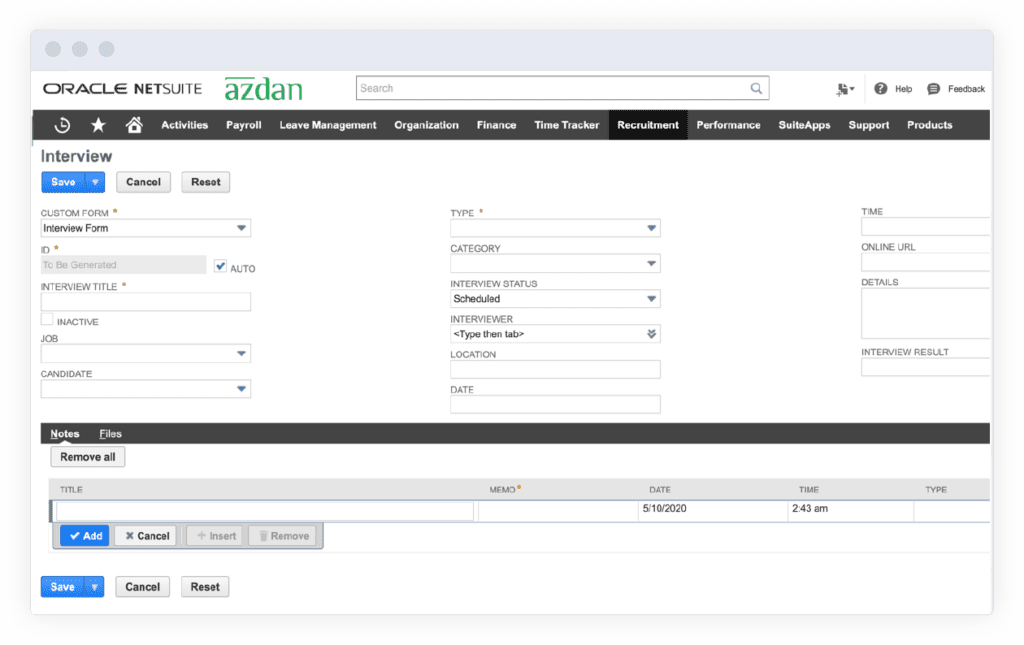 netsuite recruitment management